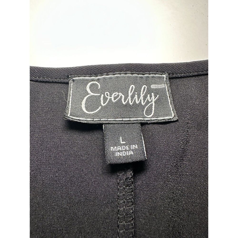 NWT Everlily Black Tank Dress W/ Ruffled Bottom Size L - Picture 6 of 10